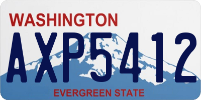 WA license plate AXP5412