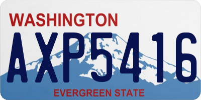 WA license plate AXP5416