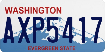 WA license plate AXP5417