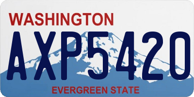WA license plate AXP5420