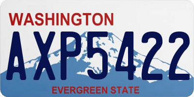 WA license plate AXP5422