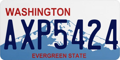 WA license plate AXP5424