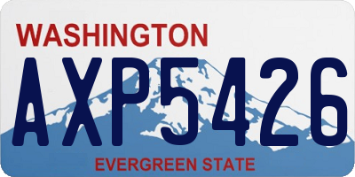WA license plate AXP5426