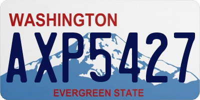 WA license plate AXP5427