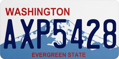 WA license plate AXP5428