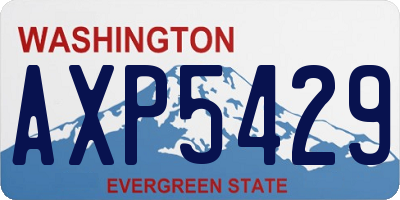WA license plate AXP5429