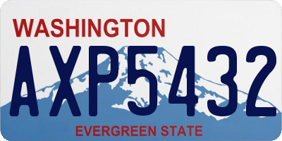 WA license plate AXP5432