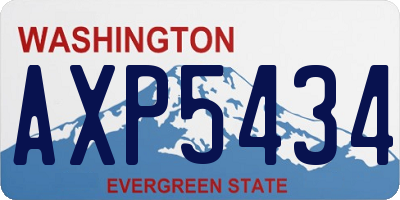 WA license plate AXP5434