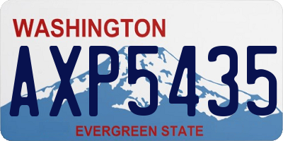 WA license plate AXP5435