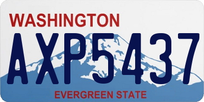 WA license plate AXP5437