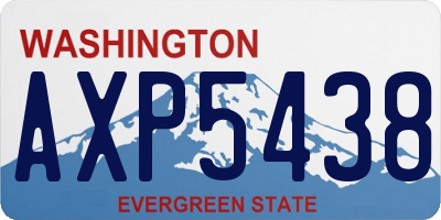 WA license plate AXP5438