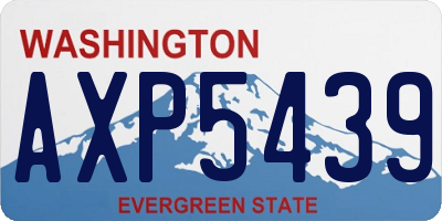WA license plate AXP5439