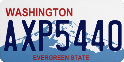 WA license plate AXP5440