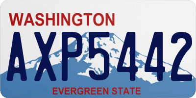 WA license plate AXP5442