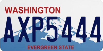 WA license plate AXP5444