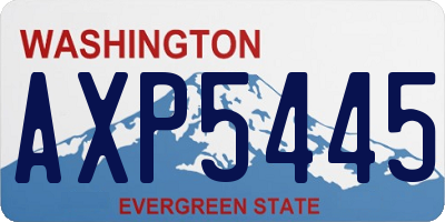 WA license plate AXP5445