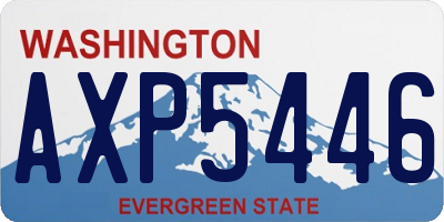 WA license plate AXP5446