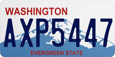 WA license plate AXP5447