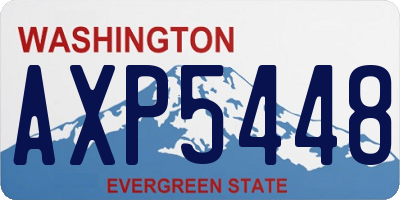 WA license plate AXP5448