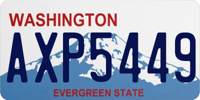 WA license plate AXP5449