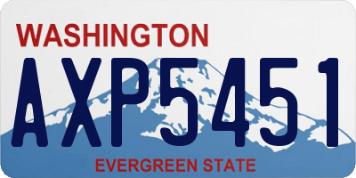 WA license plate AXP5451