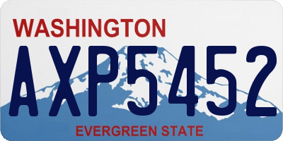 WA license plate AXP5452