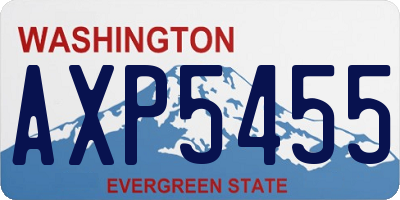 WA license plate AXP5455