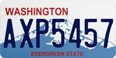 WA license plate AXP5457