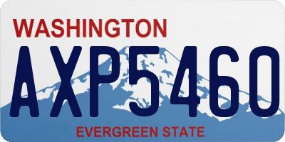 WA license plate AXP5460