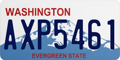 WA license plate AXP5461