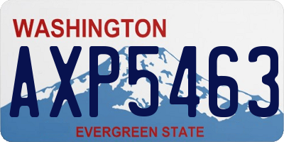 WA license plate AXP5463