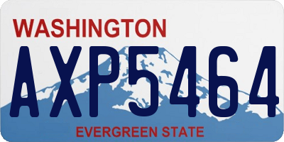 WA license plate AXP5464