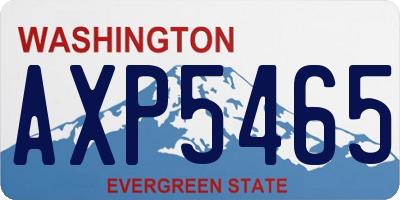 WA license plate AXP5465