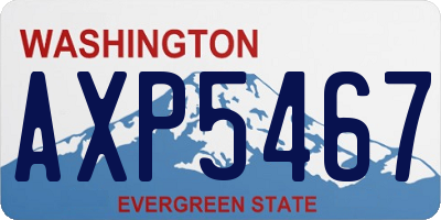 WA license plate AXP5467