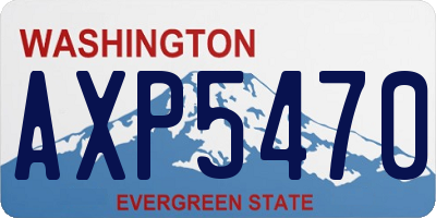 WA license plate AXP5470