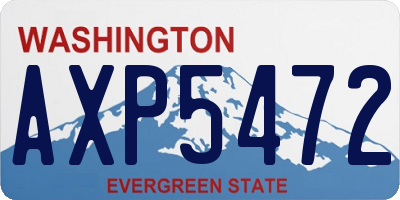 WA license plate AXP5472