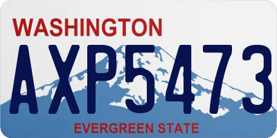 WA license plate AXP5473