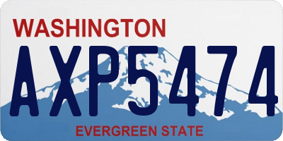 WA license plate AXP5474