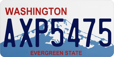 WA license plate AXP5475
