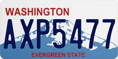 WA license plate AXP5477