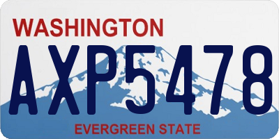 WA license plate AXP5478