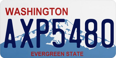 WA license plate AXP5480