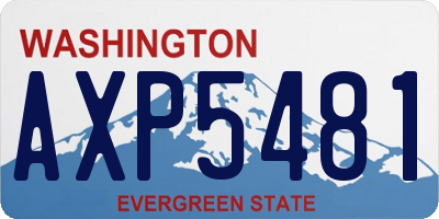 WA license plate AXP5481