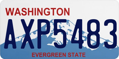 WA license plate AXP5483
