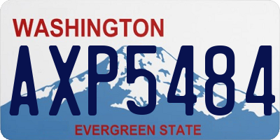 WA license plate AXP5484