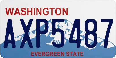 WA license plate AXP5487