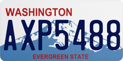 WA license plate AXP5488