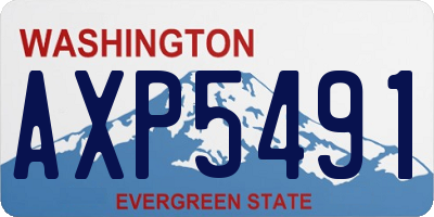 WA license plate AXP5491