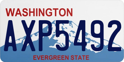 WA license plate AXP5492