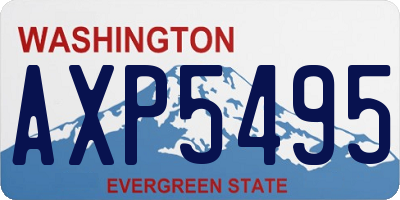 WA license plate AXP5495